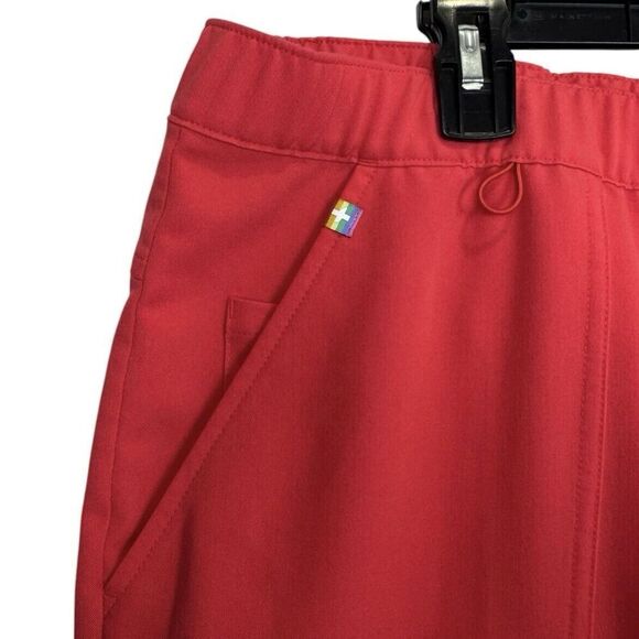 FIGS Mens Tansen Jogger Scrub Pants XXL SHORT Red Pink Cargo Scrubs Pride Month - Picture 5 of 13
